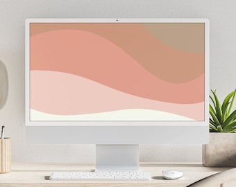 Boho Aesthetic Desktop Digital Wallpaper Macbook Desktop Laptop Minimalist Background Instant Download