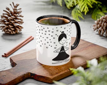 Meditationstasse - Zen Girl, Yogaliebhaber Kaffeetasse