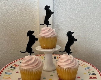 dachshund cupcake cake