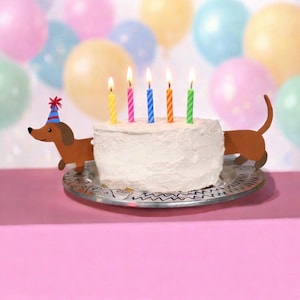 Dachshund Cake Topper: Reusable Year After Year!