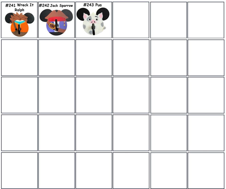 May include: Three character-themed Mickey Mouse ear headbands. The first is Wreck-It Ralph, featuring brown and orange elements. The second is Jack Sparrow, with a red bandana and gold accents. The third is Pua, a white pig with black ears.