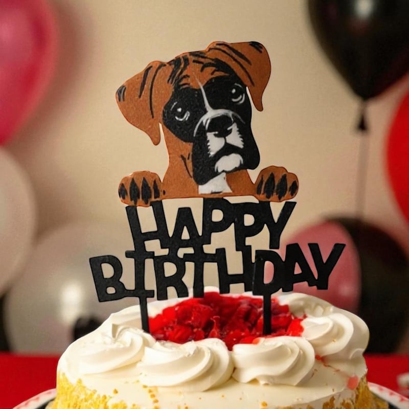 Boxer Cake Topper - Etsy