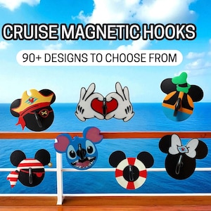 Cruise Room Door Magnetic Hooks - Mix and Match 90+ Options | Heavy Duty Stateroom Door Magnetic Hooks | Fish Extender Gifts