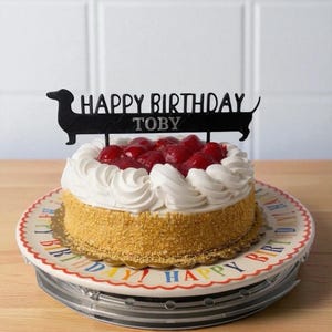 Personalized Dachshund Cake Topper: Reusable Wiener Dog Party Decor