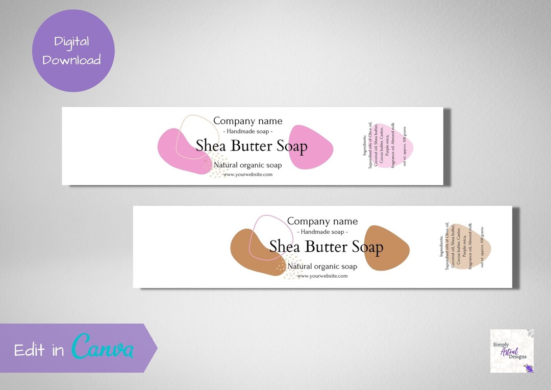 EDITABLE Bar Soap Label Printable Soap Labels Soap Label - Etsy