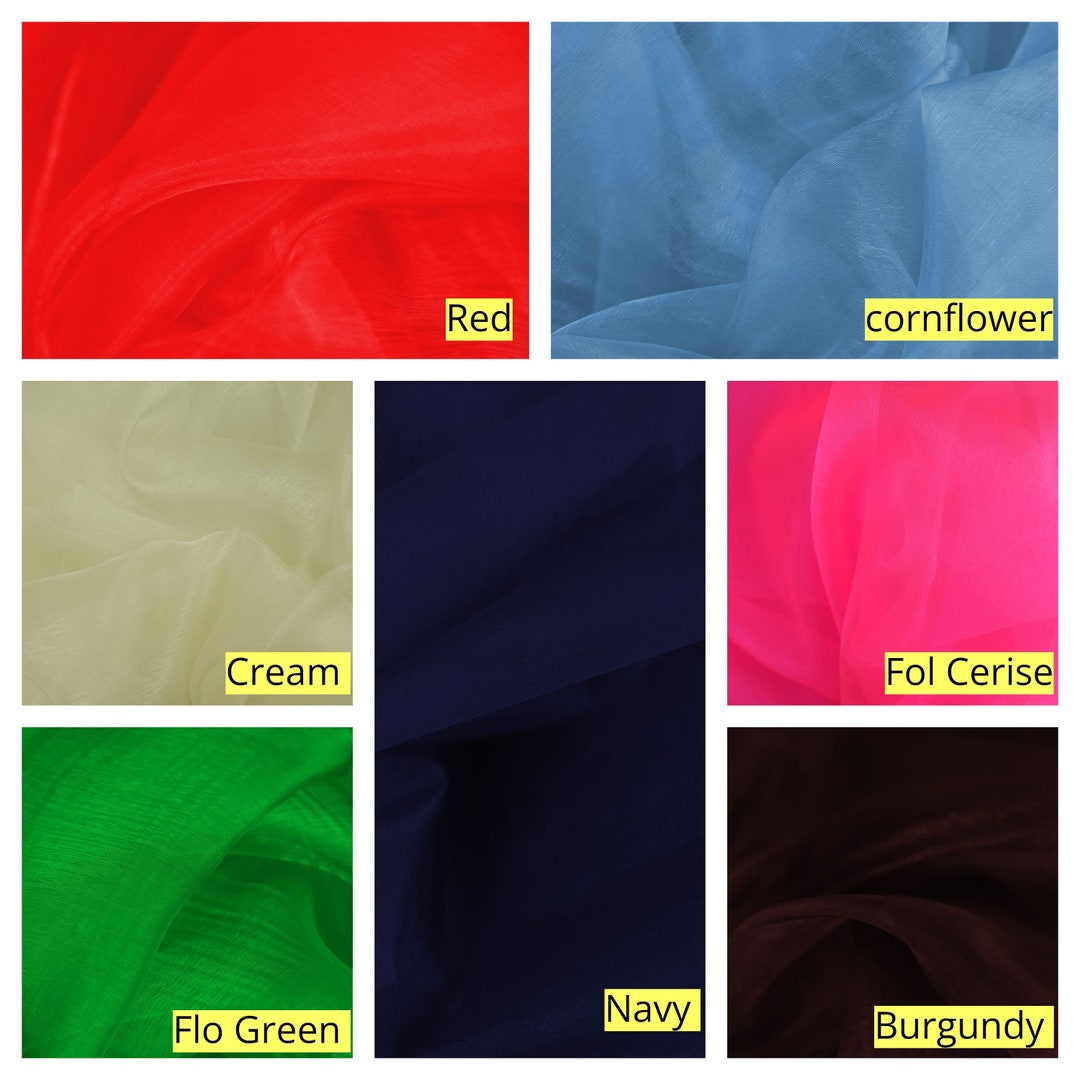 Sheer Organza Fabric Voile Drape Curtain, Wedding Fabric 150cm Organdie ...