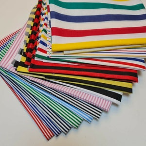 Candy Stripe Polycotton Fabric Striped Lines Craft Quilting Bunting Material 112cm BY Meter