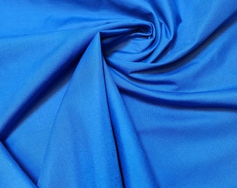 OP=OP* Effen/effen geverfde polykatoenen jurk Ambachtelijke stof Materiaal 45" - 112 cm breed Verkocht in verschillende lengtes (koningsblauw)