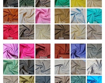 100% Cotton Egyptian Cambric Poplin Fabric | Plain Soft Craft & Dress Material | 44" Wide Lightweight Cotton for Sewing, Quilting, Clothing