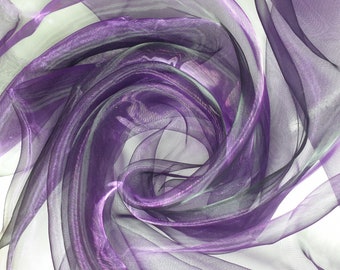 Deep Purple Sheer Organza Fabric Voile Sold Per METRE Curtain Wedding Material 150cm