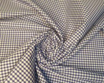 Purple Gingham Polycotton Fabric 1/8" Check Sewing Dressmaking Curtains 112cm 44" wide