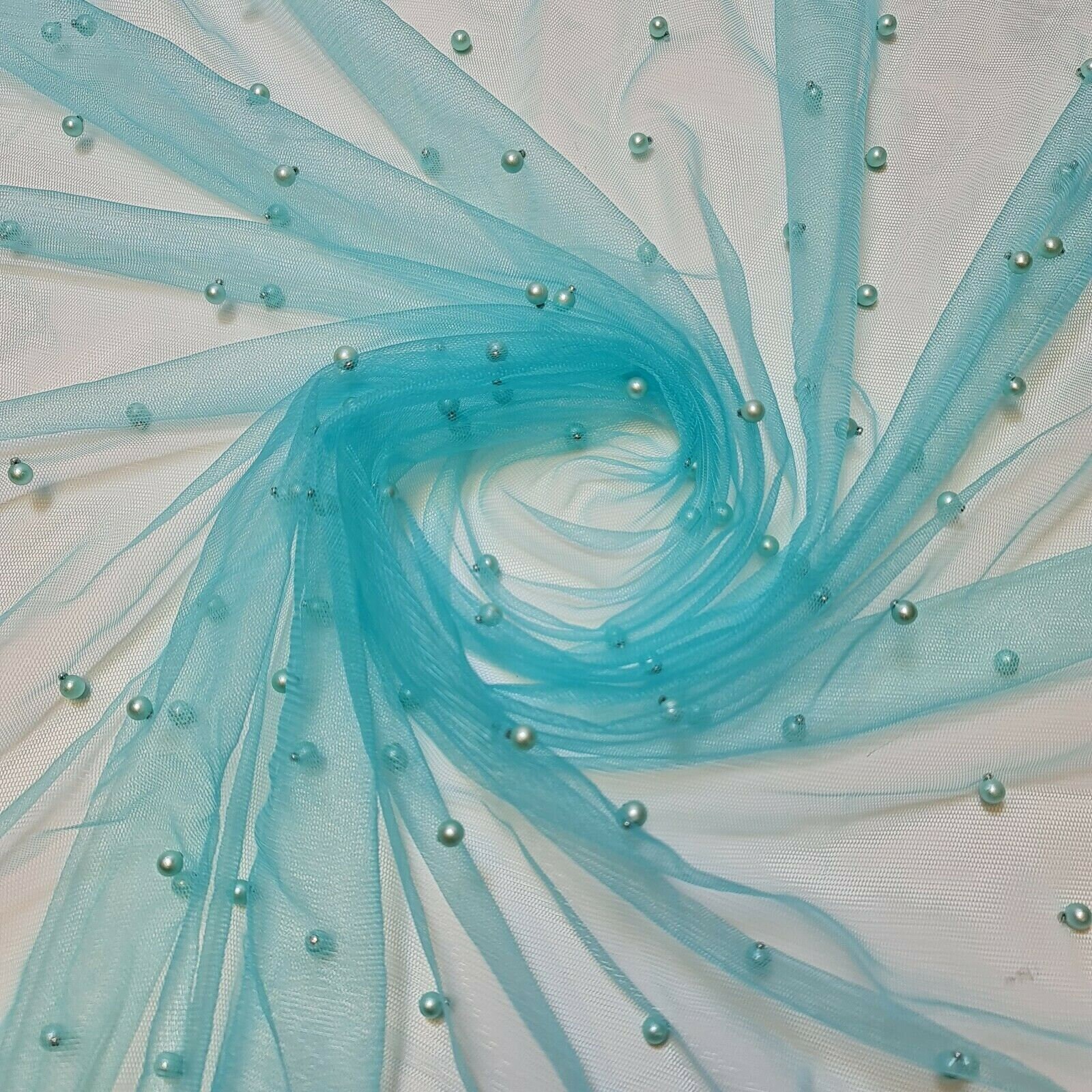 Lucido Paillettes Pizzo Rete Tessuto Trasparente Tulle Per Fai Abito - Foto 3