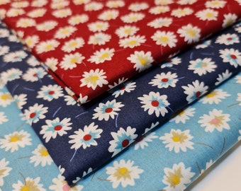 Floral Cotton Poplin Fabric | 100% Cotton Dress, Quilting & Craft Material | 58" Wide Printed Fabric by the Meter | Soft Lightweight Fabric