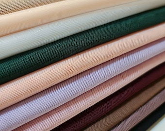 Power Net Fabric Premium Sheer 4 Way Stretch Mesh Lining Dressmaking Material 58
