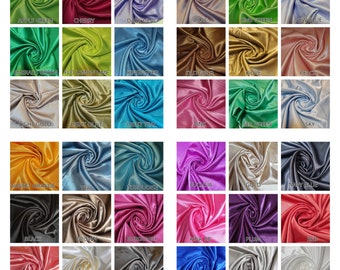 Glänsande crepe-rygg satintyg klänning brudfoder hantverksmaterial 50 färger metervara 150 cm eller 58” bred