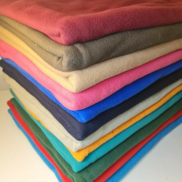 Polar Fleece Fabric Premium Quality Plain Anti Pill Soft Warm Winter Material 58