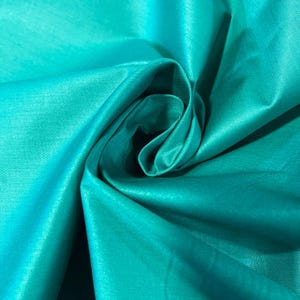 100% Cotton Sateen Lining Fabric – Premium Soft Material for Curtains, Dressmaking & Craft, 44" Wide by the Meter Sea Green