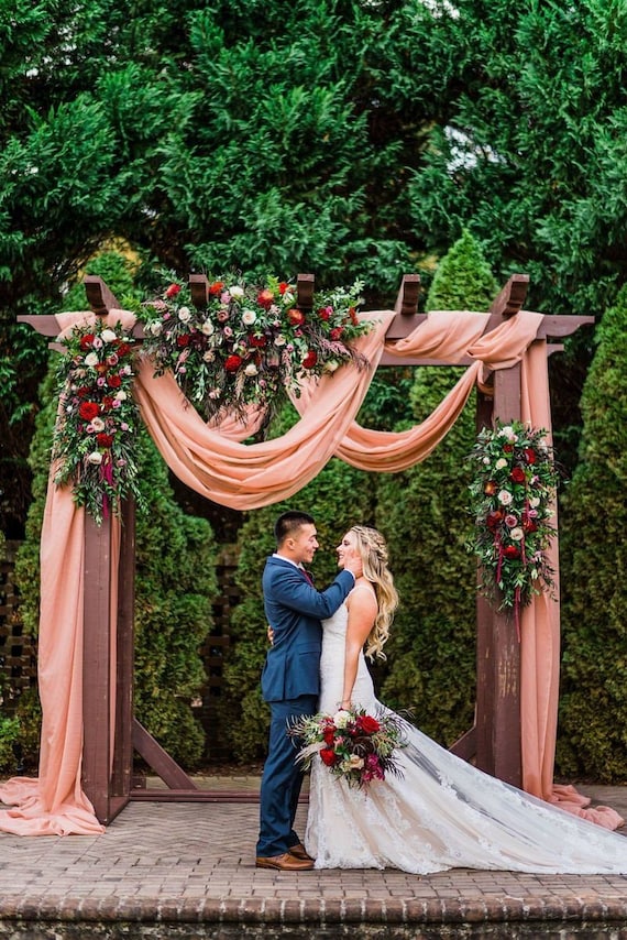 Wedding Arch Fabric Drape Moss Crepe Fabric Photography Background Backdrop Wedding Fabric 44" inch wide