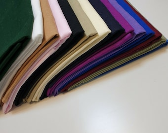 Effen voile 100% katoenen stof Zachte lichtgewicht ambachtelijke jurk voeringmateriaal - 90 cm breed per meter