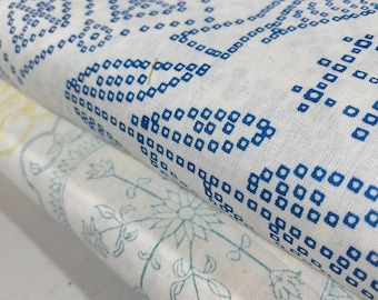 Premium Printed Linen Flax Dress Craft Fabric 44" Wide By The Meter
