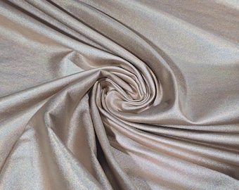Rose Gold Holographic Foil Metallic Craft Costume & Décor Fabric 58" Wide