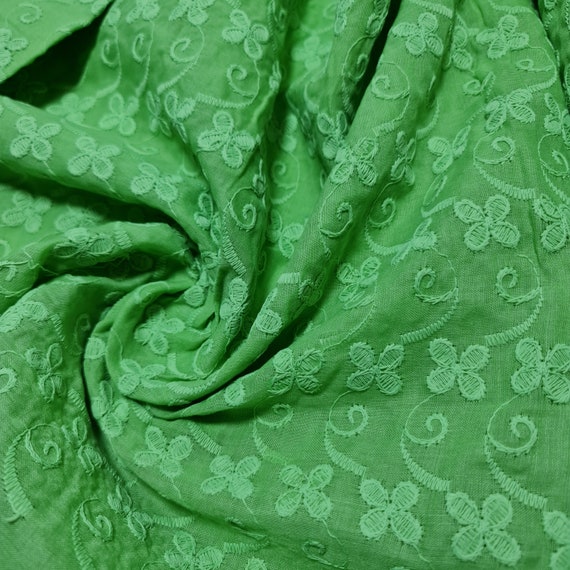 Green 100% Cotton Lawn Broderie Anglaise Embroidery Dress Craft Fabric (44" - 112cm Wide) - - Etsy Green 100% Cotton Lawn Broderie Anglaise Embroidery Dress Craft Fabric (44" - 112cm Wide) - - Etsy