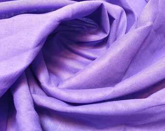 Lilac 100% Cotton Voile Rubia Cambric Mercerised Plain Craft Dress Lining Fabric 44"