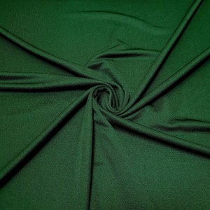 Bottle Green ITY Crepe Fabric 4 way Stretch Jersey Spandex Material 58" By Meter