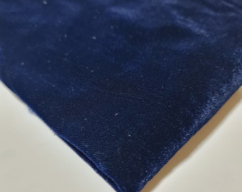 Navy Blue Triple Micro Velvet Fabric Non Stretch | Wedding Drape Decor Quilting Craft Material | Soft Luxury Velvet 44” Wide Sold by Meter