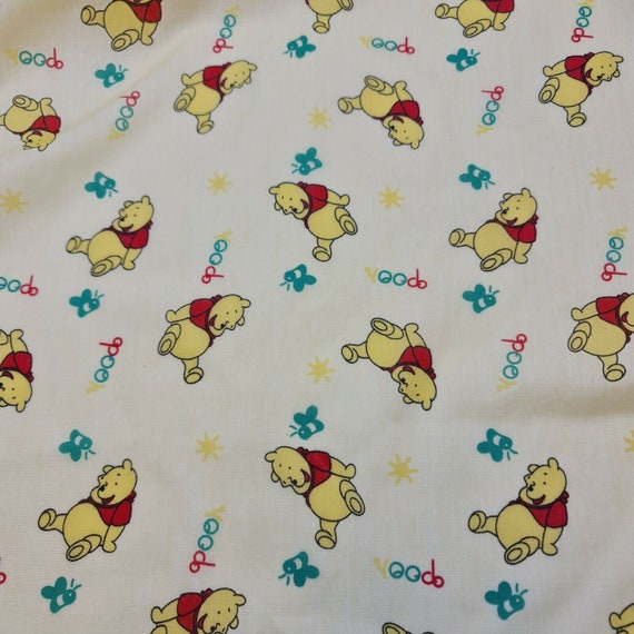 Winnie the Pooh Fabric Anime Cartoon Cotton Fabric by the Half