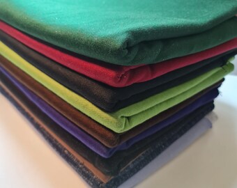 Solid Plain French Terry Loopback Cotton Jersey Fabric By The Meter 58"