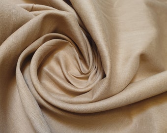 Gold 100% Cotton Voile Rubia Cambric Mercerised Plain Craft Dress Lining Fabric 44"