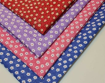 Small Ditsy Floral Polycotton Print Fabric Dress Craft Quilting Material 45" By Meter
