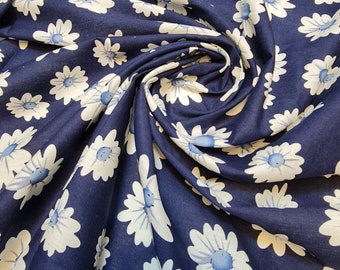 Floral Cotton Poplin Fabric | 100% Cotton Dress, Quilting & Craft Material | 58" Wide Printed Fabric by the Meter | Soft Lightweight Fabric