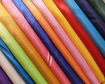 100% polyester/polyzijde zijdezachte satijnen stof, kleermakerij, bruiloft, schoolbal - jurk Craft stofmateriaal 44"