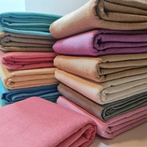 Katoenen calicocanvas – linnenlook ambachtelijk en patchworkmateriaal – 25 kleuren beschikbaar – 58" breed per meter