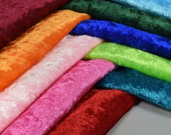 Crushed Velvet Fabric Material Stretch Velour 150cm wide sold by the metre - Velvet for Upholstery, Curtains, Tablecloth, Costumes