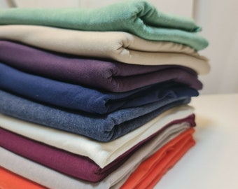 Soft Plain Colour Cotton Jersey Stretch Knit T Shirt Baby Grow Dress Fabric 58"