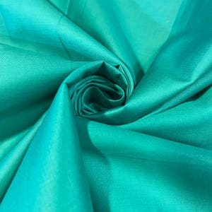 100% Cotton Sateen Lining Fabric – Premium Soft Material for Curtains, Dressmaking & Craft, 44" Wide by the Meter Aqua