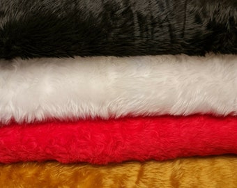 Plain Soft Faux Fur Fabric – Fun Craft, Dressmaking & Furnishing Material – 58" Wide by the Meter
