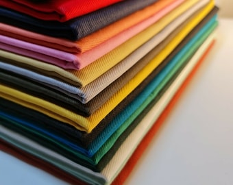 Plain Thick Cotton Drill Workwear Twill Fabric *Soft* Quality 58&quot; By Meter -Ar