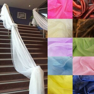 Sheer Organza Fabric Voile Sold Per METRE Curtain Wedding Material 150cm