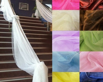 Sheer Organza Fabric Voile Sold Per METRE Curtain Wedding Material 150cm