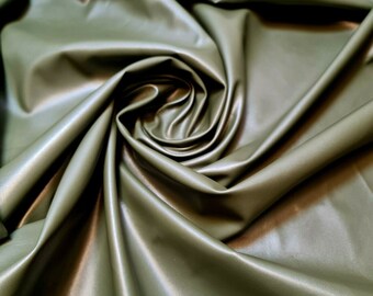 Khaki Green Leather Look Matt PVC Spandex Latex Stretch Dress/craft Fabric  58" - Etsy