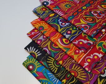Textile Station Cotton Indian Ethnic Mirror Embroidery Suzani Rangoli Boho Banjara Fabric 44 Wide Available in 6 Designs (Print 2