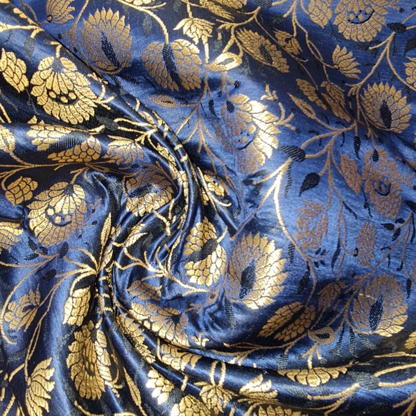 Navy Blue Paisley Fabric - Etsy