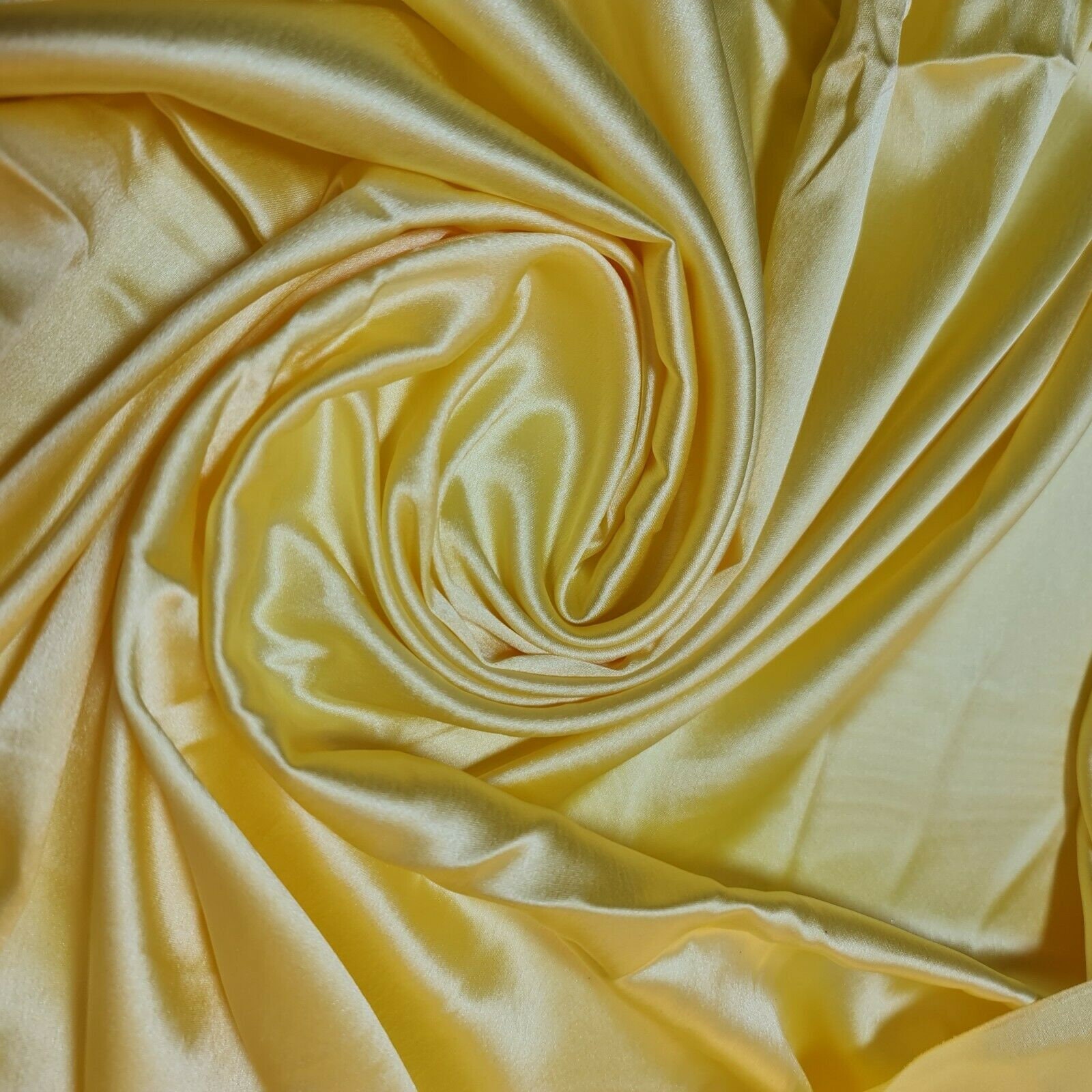 Tissu Satin Doré Brillant Pour Robe De Mariée Ou Vêtements élégants - Polyester Soyeux Au Mètre