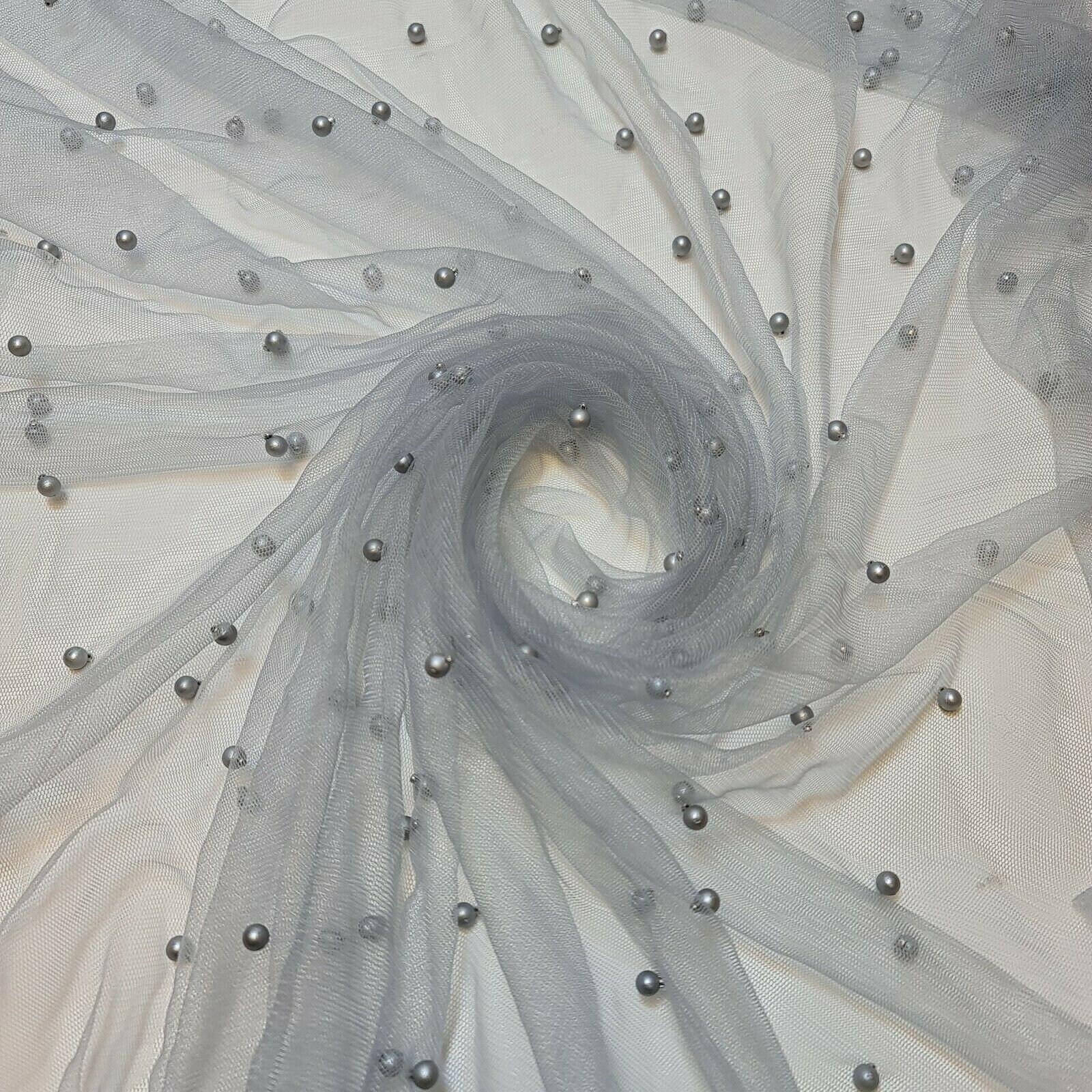 Lucido Paillettes Pizzo Rete Tessuto Trasparente Tulle Per Fai Abito