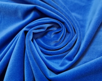 Königsblau 100% Baumwolle Samt Kostüm Kleid Handwerk Polsterung Material Meterware (44 "- 112 cm breit)
