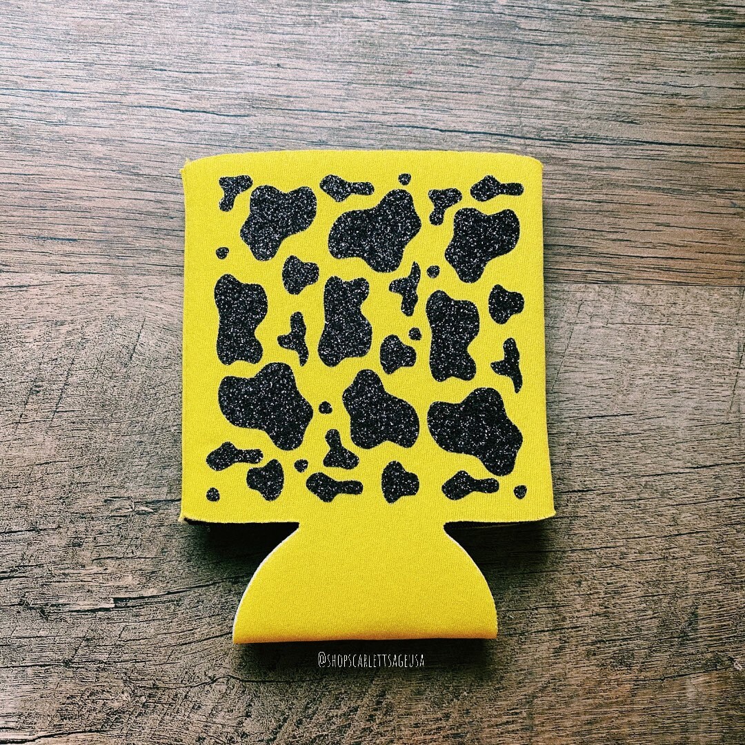 Customizable Cow Print and Cheetah Print Can Koozie Slim Can Koozie Can ...